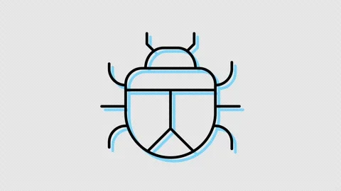 Animated line icon of bug Stock Video Pond5