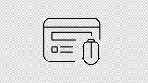 Animated line icon of card with bug virus. Stock Footage 273043579