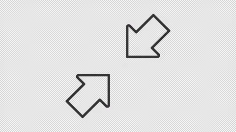 Animated linear arrow sign icon | Stock Video | Pond5