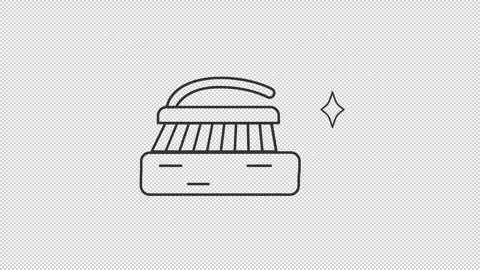 Animated linear icon pack representing housekeeping Stock Footage 249245177