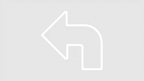 Animated linear sharp left turn arrow icon Stock Footage 247964421