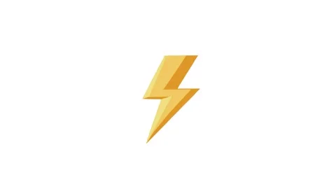 Animated linear yellow icon of electric battery with lightning Stock Footage 287341122