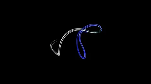 Animated lines - black /  green screen Stock Footage 35429412