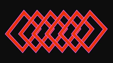 Animated lines that form geometric shapes on dark background Stock Footage 310791984