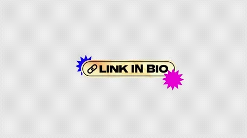 Animated Link in Bio Button Graphic Sticker Stock Footage 334315227