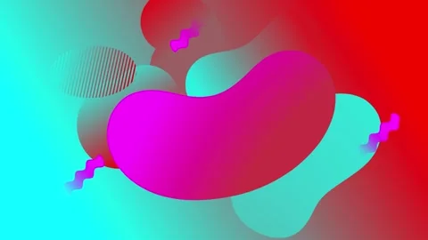 Animated liquid background amidst light blue and red gradient colors Stock Footage 313417599