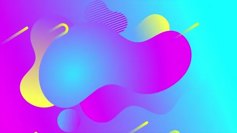 Animated liquid background of bright purple blue color with curved lines Stock Footage 313416330