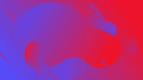 Animated liquid background in red and blue gradient color with slanted small Stock Footage 313462538