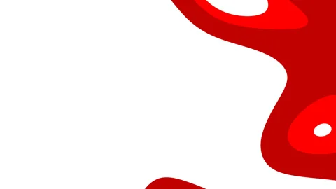 Animated Liquid Red and White Background Stock Footage 281629996