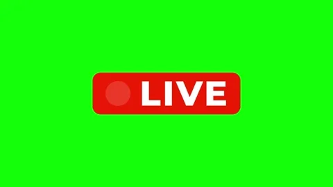 Animated LIVE Button Green Screen, Live Stream Indicator Loop Stock Footage 312160395