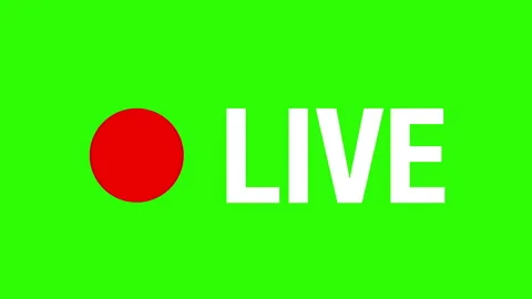 Animated Live Icon for Online Stream Stock Footage 303461002
