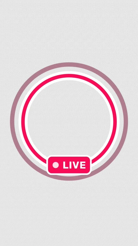 Animated Live Stream Avatar. Social Media Broadcasting circle. 動画素材 331002918