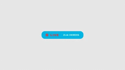 Animated Live Stream Badge Transparent Alpha Overlay Stock Footage 346070104