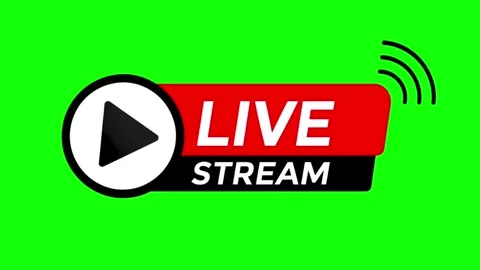 Animated Live Stream Button and Badge on Green Screen 스톡 동영상 340048445