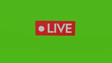 Animated of Live Streaming Broadcasting Icon on Green Screen background Stock Footage 281356113