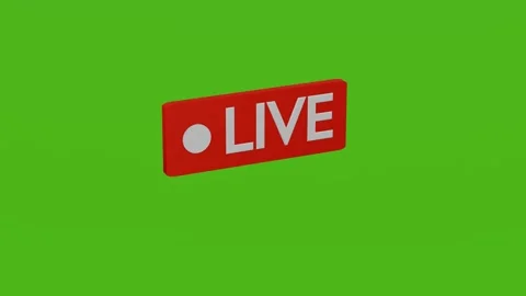 Animated of Live Streaming Broadcasting Icon on Green Screen background Stock Footage 281679244