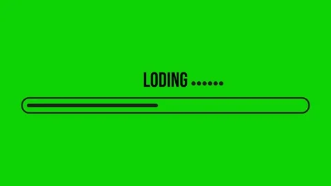 Animated Loading Bar on Chroma Key Green Screen Stock Footage 321720313