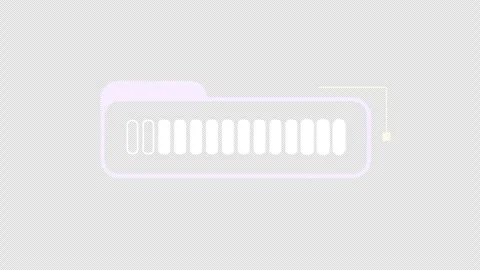 Animated Loading Bar HUD Loop with Transparent Background Stock Footage 344720246