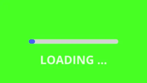Animated loading bar icon on chroma green Stock Footage 306389274