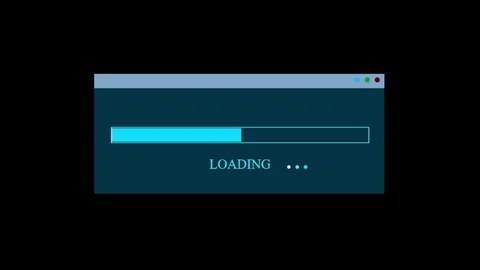 Animated loading bar. loading animation with window screen. Stock Footage 255103687