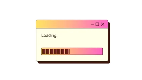 Animated loading bar progress window graphic Stock Footage 346926335