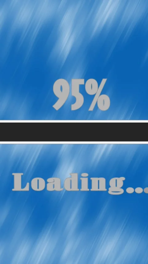 Animated loading bar with smooth progress percentage on a clean blue backgr.. Stock-Footage 308820987