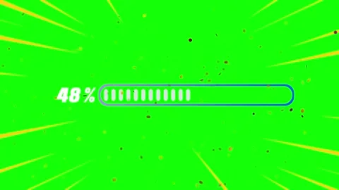 Animated loading bars on green background with motion lines Видео 337523294