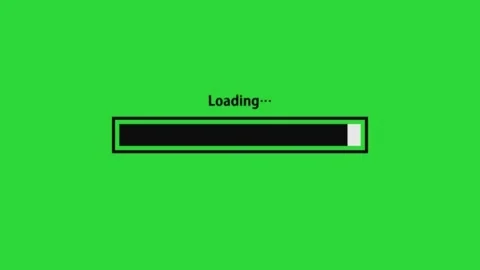 Animated Loading In Black Color Green Screen Video stock 303382646