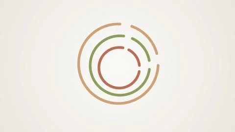 Animated Loading Circle Graphic With Rotating Concentric Ring Elements Stock Footage 339925258
