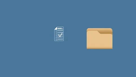 Animated loading of files into a folder Stock Footage 291892106