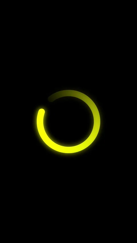Animated Loading Icon glow loop on black background Video stock 310494351