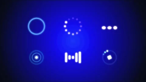 Animated Loading Indicators for Digital Interface Design Stock Footage 348096688