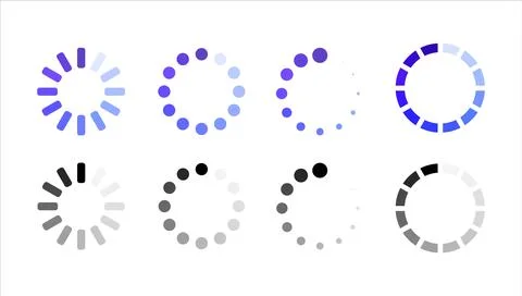 Animated loading indicators Stock Illustration