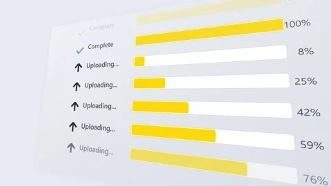 Animated loading progress bars graphic Stock-Footage 346157429