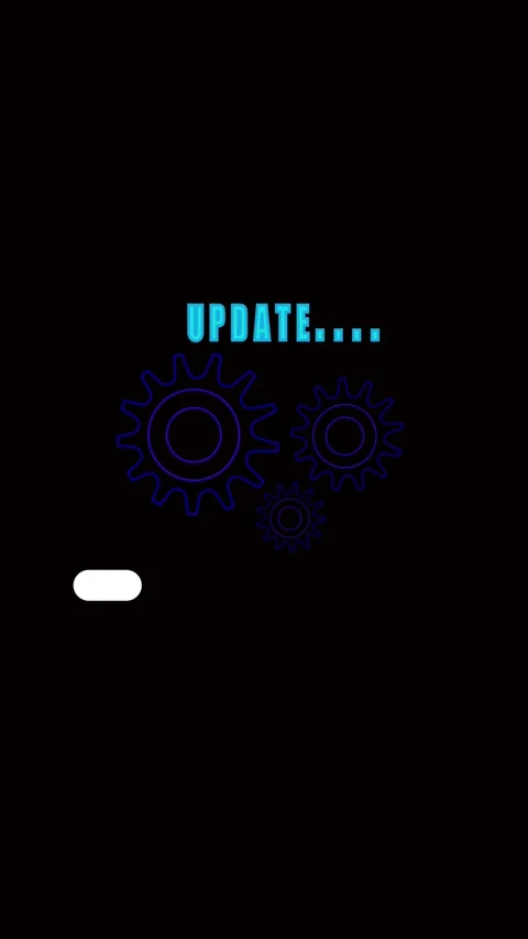 Animated loading screen update gears software interface cyan blue neon vert.. Stock Footage 321629826