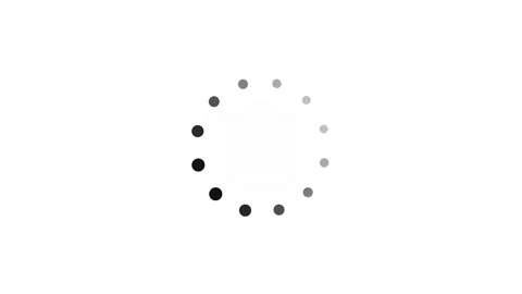 Animated loading spinner dots rotating in circle, seamless loop footage Vídeos de archivo 345628357