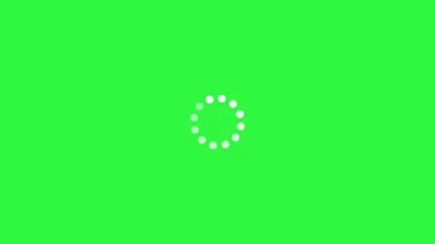 Animated loading wheel on green screen background, loading icon animation Stock-Footage 303979724