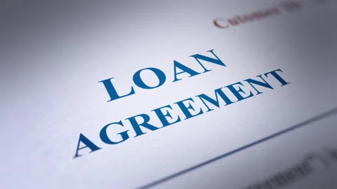 Animated Loan Agreement Document Stock Footage 239558852