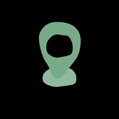 Animated location icon with map pin design in cheerful cartoon style Stock Footage 313112652