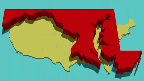 Animated Location Map of Maryland (MD) Stock Footage 201493870