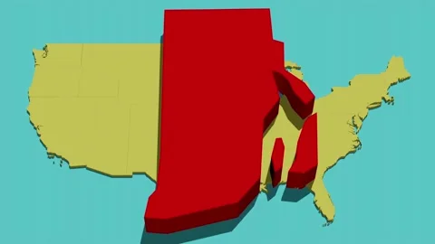 Animated Location Map of Rhode Island (RI) Stock Footage 201493955