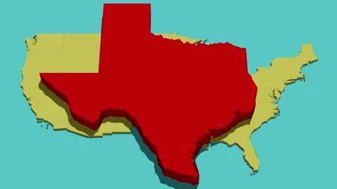 Animated Location Map of Texas (TX) Stock Footage 201493977