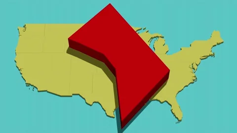 Animated Location Map of Washington D.C. Stock Footage 201493803