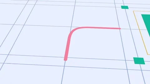 Animated Location Pin Dropping on Target with Data Layers and Path Map Stock Footage 337461482