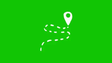Animated Location Pin Navigation Concept Stock Footage 340368041