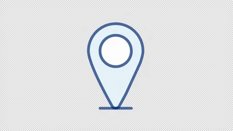 Animated location pin RGB color icon Stock Footage 218936053