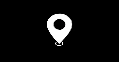 Animated location pin on transparent background. GPS location pointer animated Stock Footage 327020789