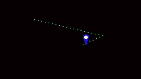 Animated location tracking pointer g p s navigation app interface u i u x d.. Stock Footage 321392799