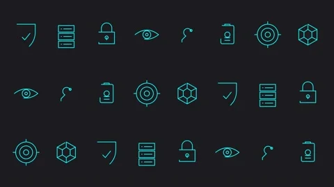 Animated Lock Icon Transitioning Between Open and Closed States Vídeos de archivo 339383618