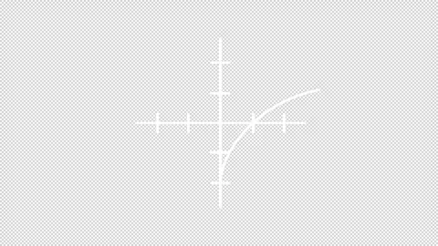 Animated logarithm graph white icon Stock Footage 296631650